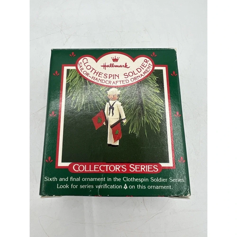 🎄Hallmark Keepsake Ornament–Clothespin Soldier–Collector's Series #6 Final-1987
